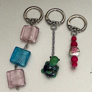 Handmade  Set of 3 keychains